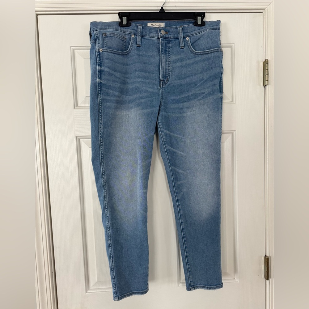 Madewell Light Blue 10 inch high-rise skinny crop jeans women’s size 32